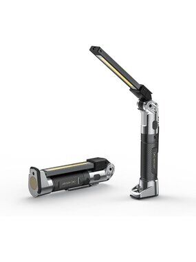 Bright Rechargeable Work Light - 1200 Lumens Magnetic Flashlight, 3 Modes, Hooks